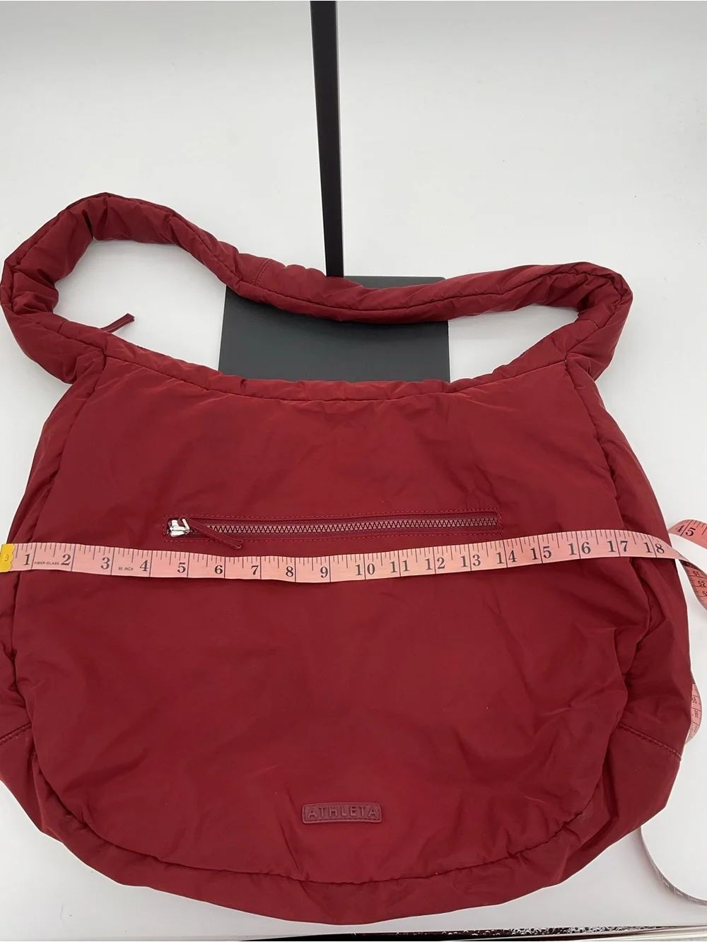 Athleta Deep Red Padded Nylon Gym/Shoulder Bag- Read - Picture 16 of 16
